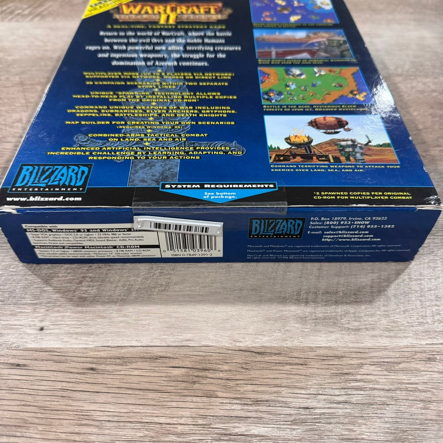 Warcraft II: Tides of Darkness BIG BOX (PC, 1995) CIB+ NEXT 350 LEVELS & Manual!