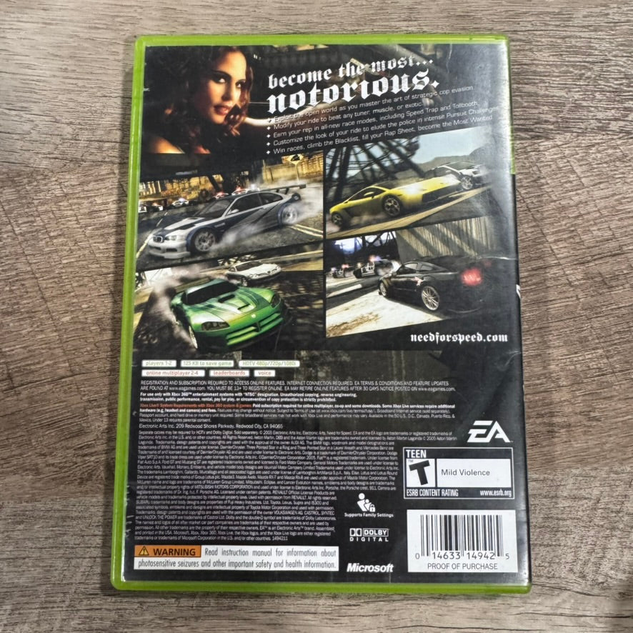 Need For Speed Most Wanted (Microsoft Xbox 360, 2005)