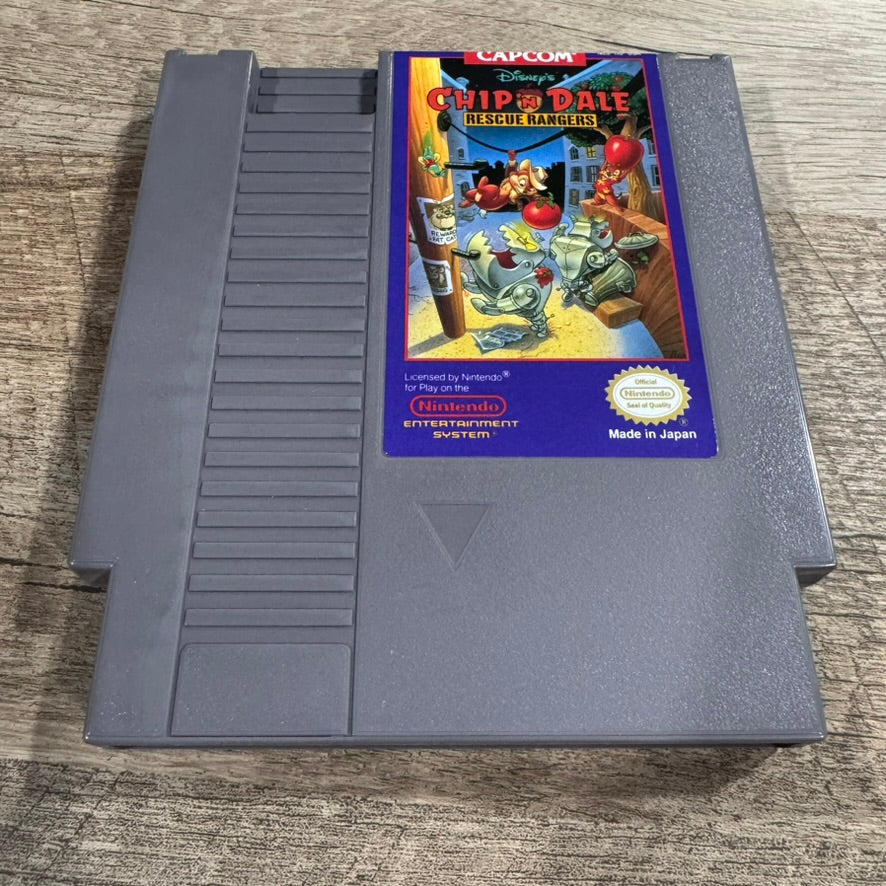 Chip 'n Dale Rescue Rangers (Nintendo, NES 1990) BEAUTIFUL CIB W/ Minty Cart!