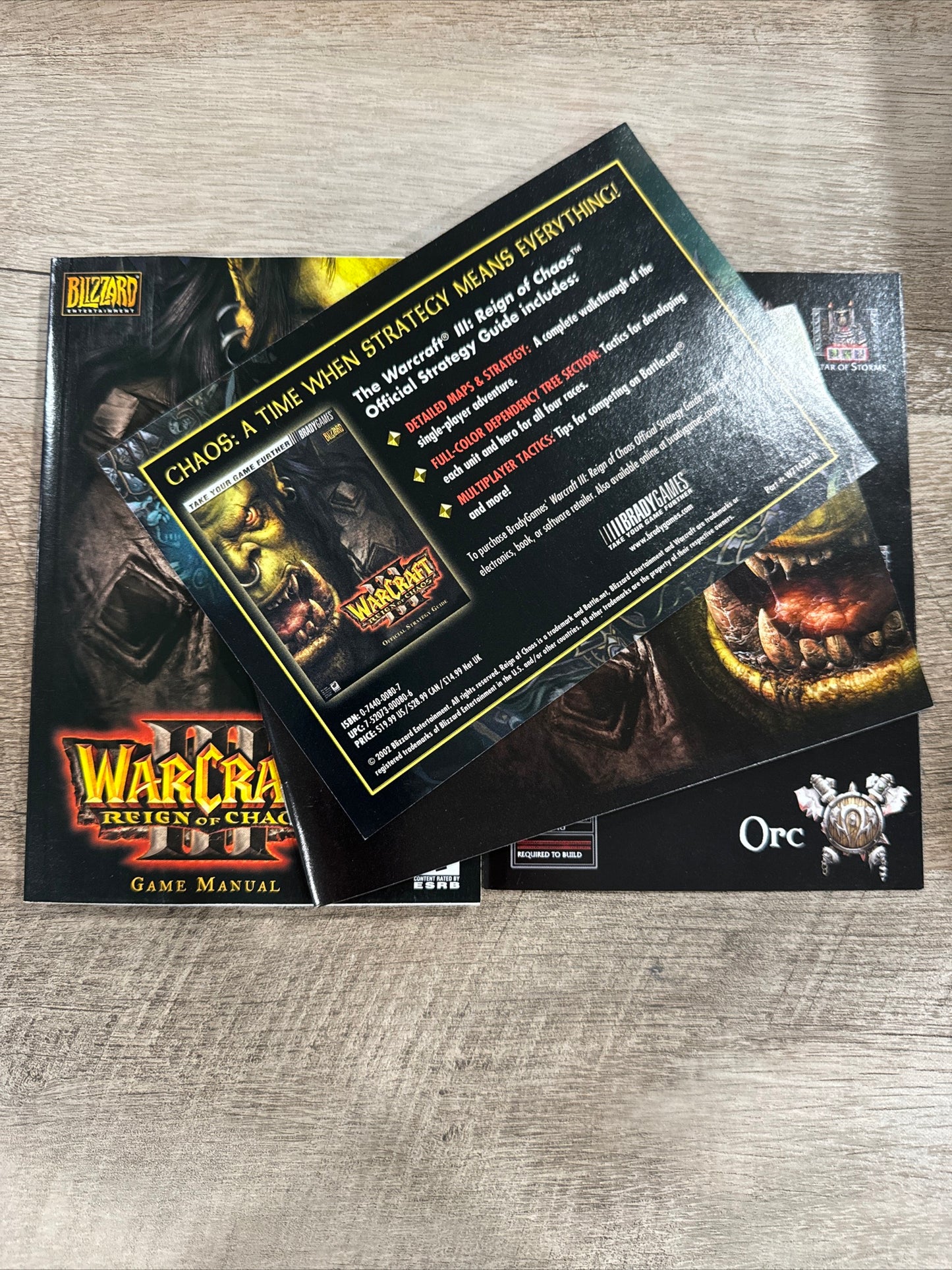 WarCraft III: Reign of Chaos (Windows/Mac, 2002 Blizzard) Open Box