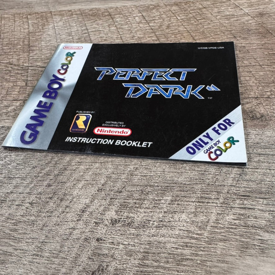 Perfect Dark (Nintendo Game Boy Color, GBC 2000) MINT Cart & Manual!