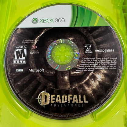 Deadfall Adventures (Microsoft Xbox 360, 2013) CIB W/ MINT Disc & Clean Manual!