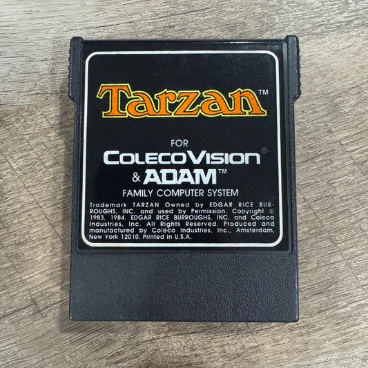 TARZAN (ColecoVision, 1984) Very Clean CART ONLY! Beautifil Label & Pins!