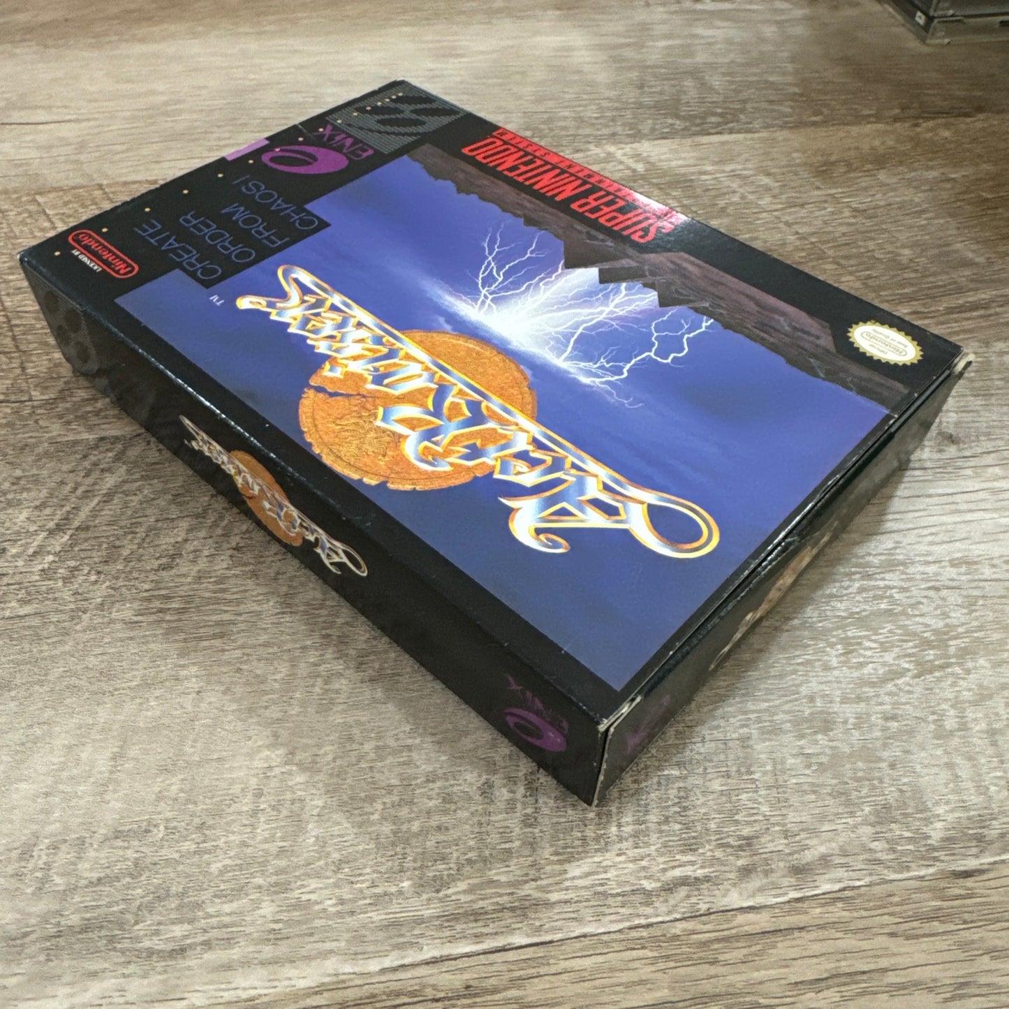Actraiser Super Nintendo SNES Enix Complete CIB Rare Poster manual inserts MINT