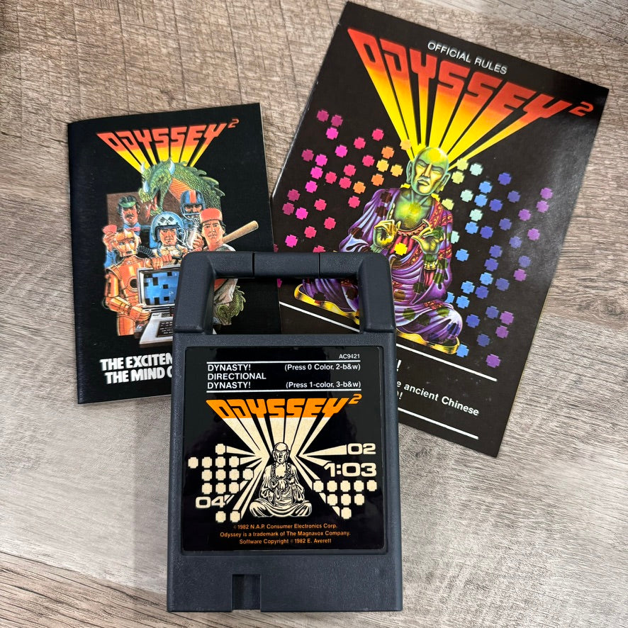 Dynasty! (Magnavox Odyssey 2, 1979) CIB W/ Cart, Manual+ & Clean Box!