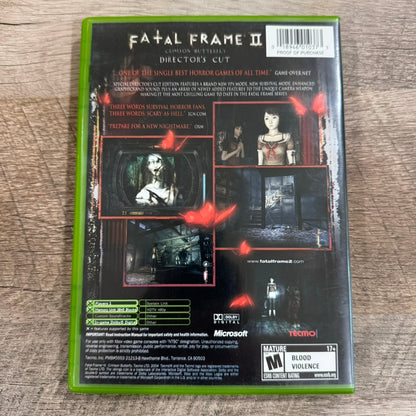 Fatal Frame II Crimson Butterfly Director's Cut (Xbox, 2004) CIB W/ Mint Disc!