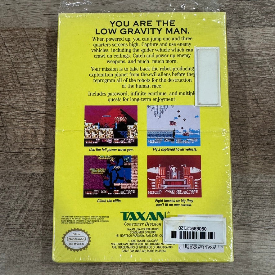 Low G Man: The Low Gravity Man (Nintendo NES, 1990) STILL IN PLASTIC & CLEAN!🔥