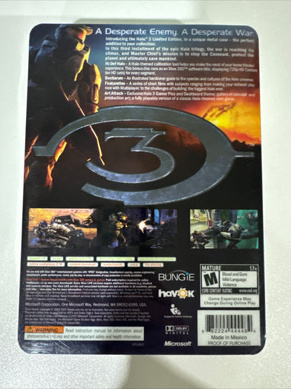 Halo 3 - Limited Edition (Microsoft Xbox 360, 2007) CIB COMPLETE STEELBOOK