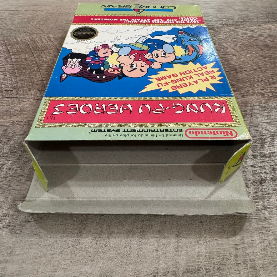 Kung Fu Heroes (Nintendo, NES 1985) Beautiful Condition W/ Box, Cart & Manual!