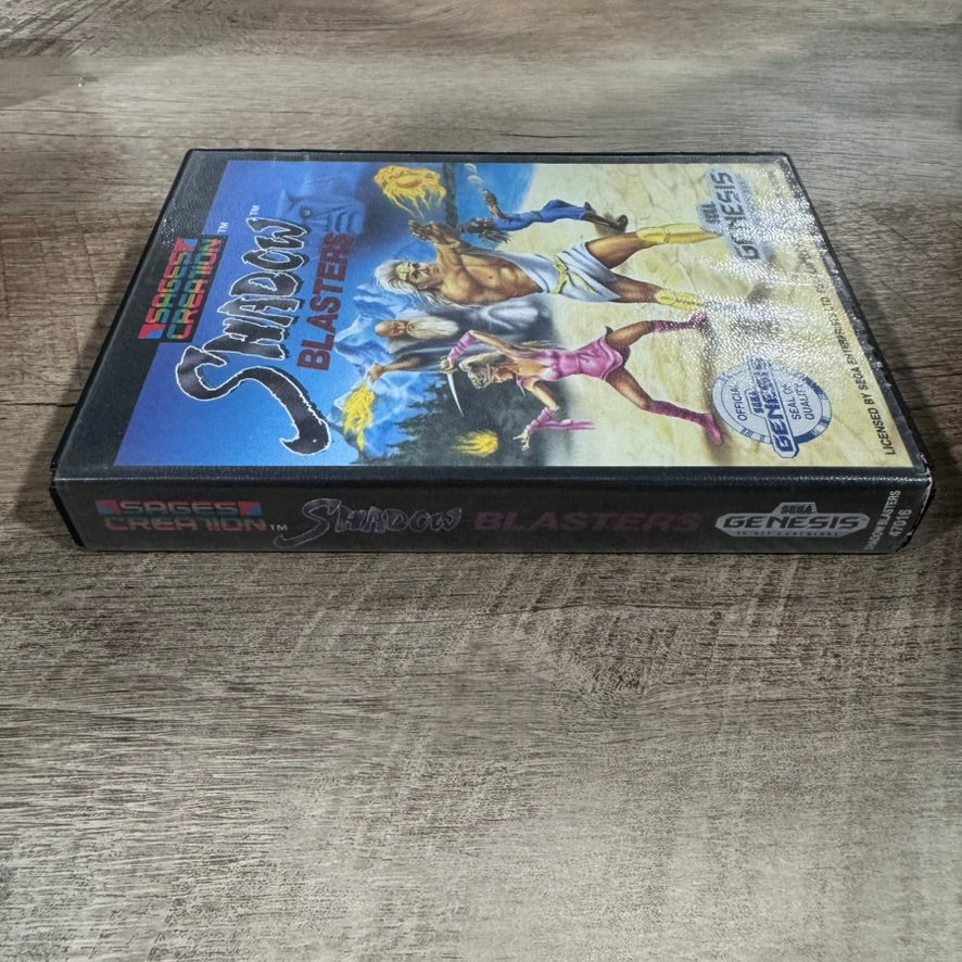 Shadow Blasters (Sega Genesis) CIB & VERY CLEAN W/ Manual, Case & Crispy Cart!