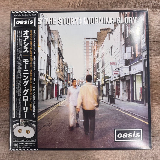 Oasis (What's the Story) Morning Glory? Japanese White 2xLP Vinyl W/ OBI LE2000!