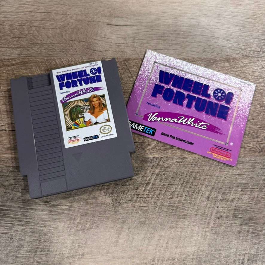 Wheel of Fortune: Featuring Vanna White (Nintendo, NES 1992) W/ Box & Manual!