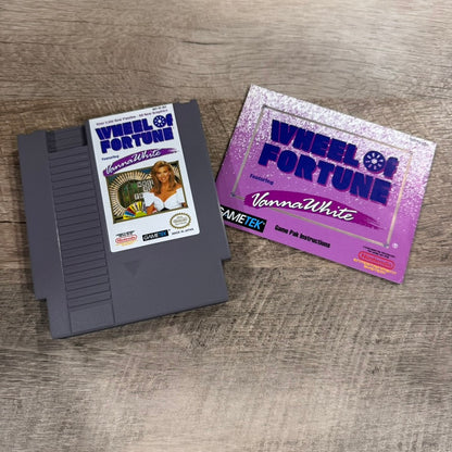 Wheel of Fortune: Featuring Vanna White (Nintendo, NES 1992) W/ Box & Manual!