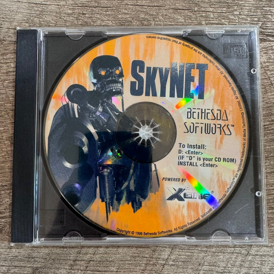 Vintage SkyNet PC CDROM Computer Game Bethesda Softworks DOS 1996 Terminator