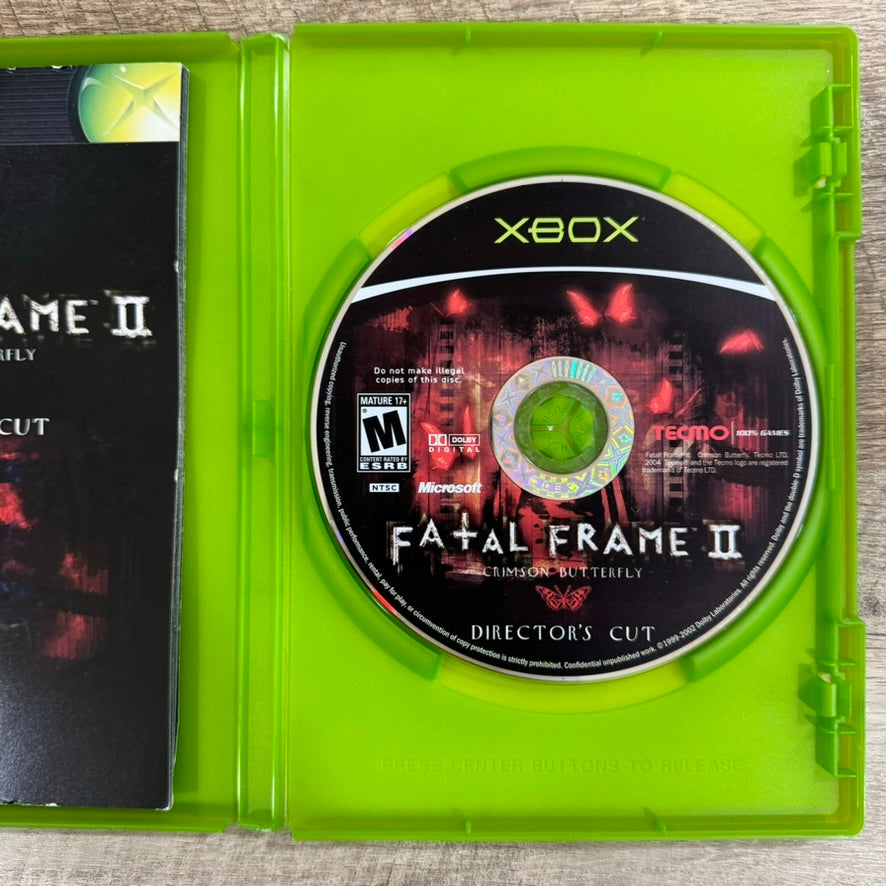 Fatal Frame II Crimson Butterfly Director's Cut (Xbox, 2004) CIB W/ Mint Disc!