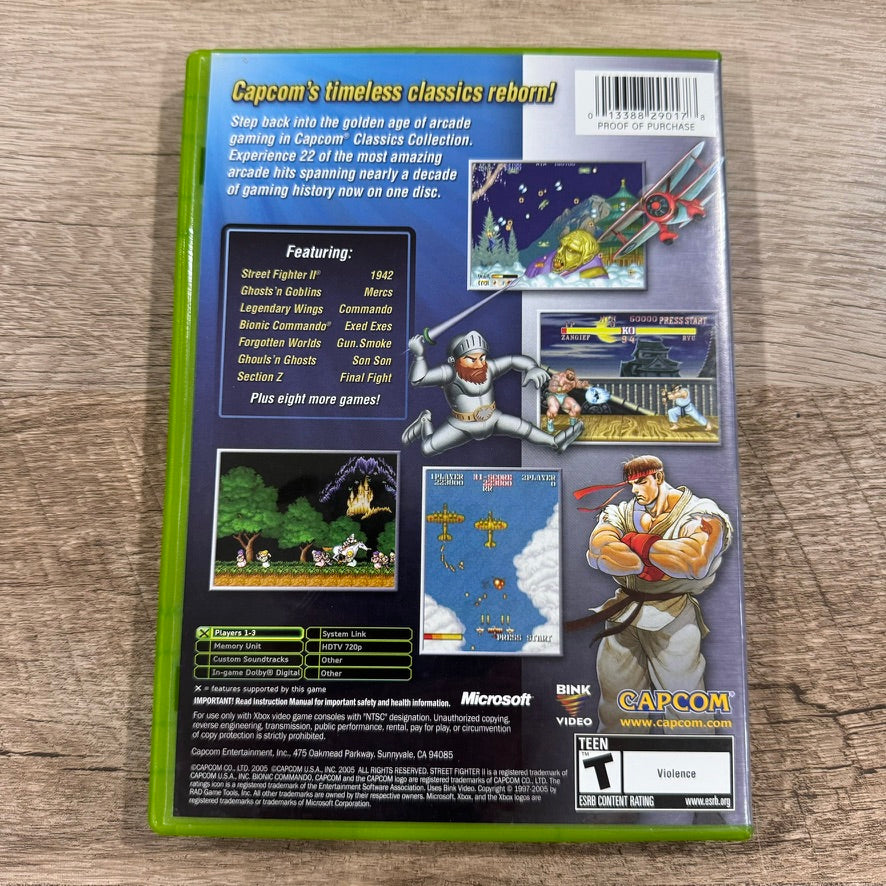 Capcom Classics Collection (Microsoft Xbox, 2005) CIB Complete W/ Manual & VGC!