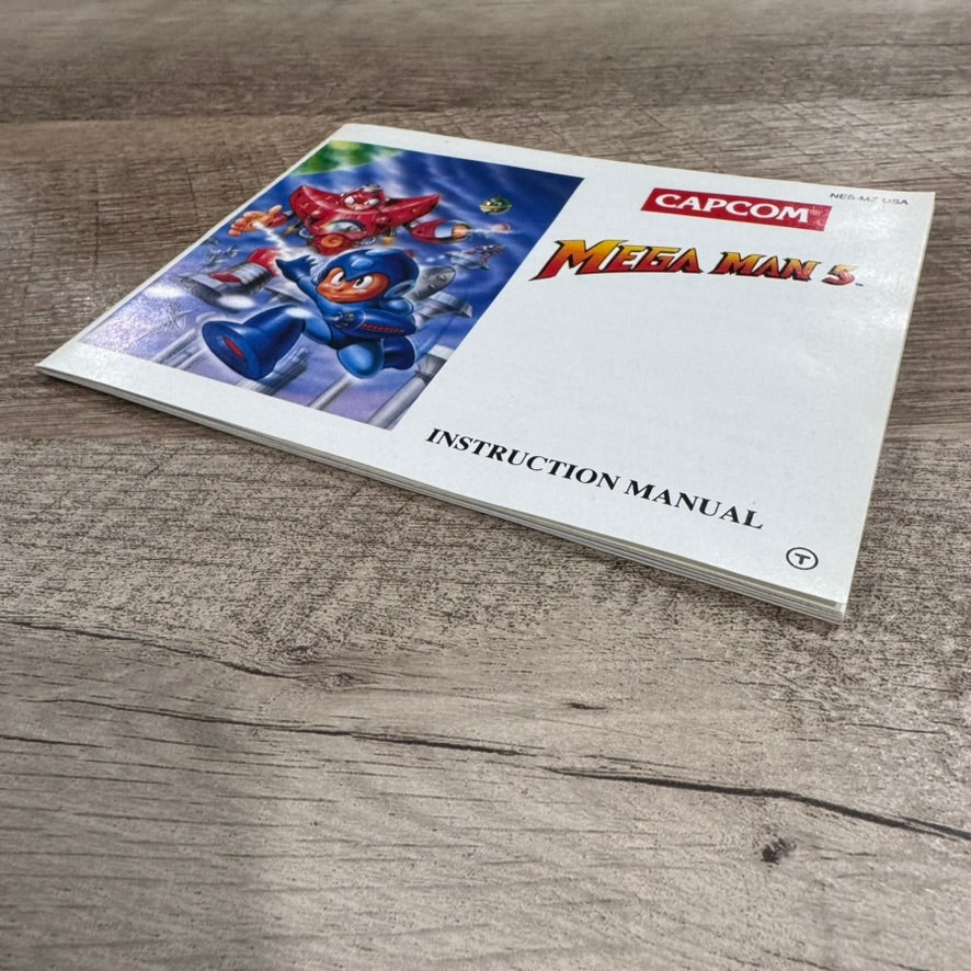 Mega Man 5 (Nintendo NES, 1992) Amazing Box, Manual & Foam ONLY! NO GAME!