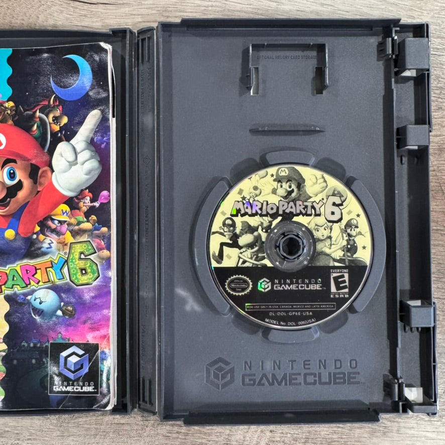 Mario Party 6 (Nintendo GameCube, 2004) Complete W/ Manual & MINTY Disc!