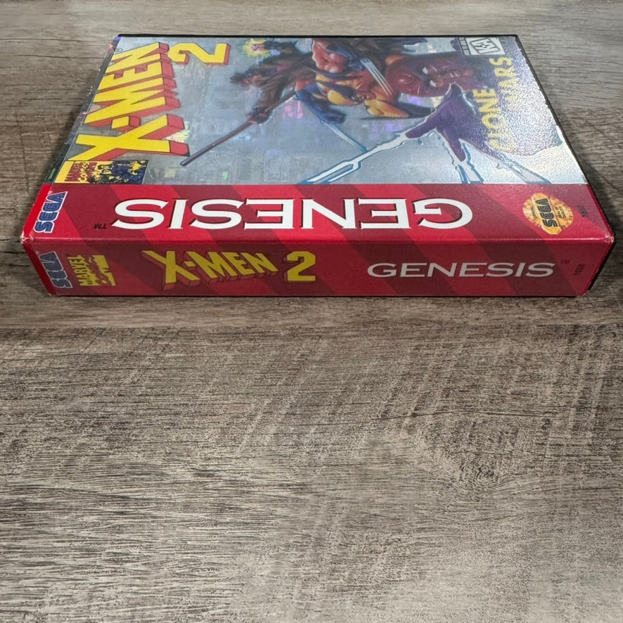 X-Men 2: Clone wars Sega Genesis 1995 Hologram Cardboard READ🔥VERY CLEAN!🔥