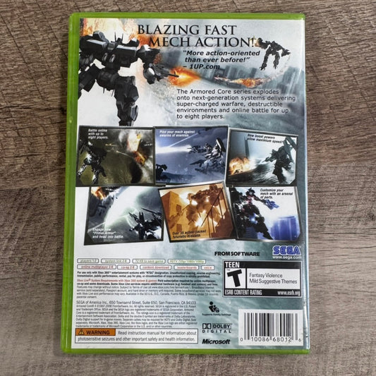 Armored Core 4 (Microsoft XBox 360) Complete Clean Tested Working