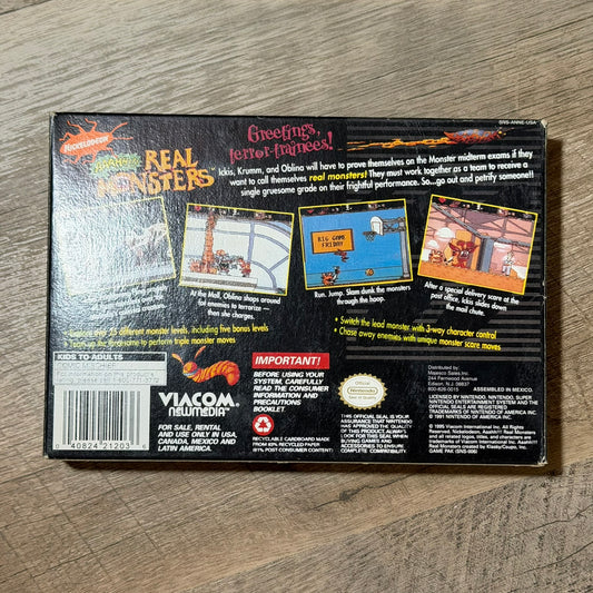 AAAHH!!! Real Monsters (Super Nintendo, SNES)