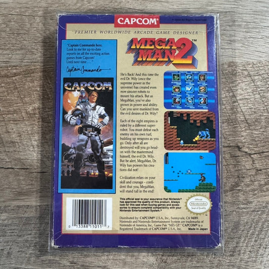 Mega Man 2 (Nintendo Entertainment System, NES 1989)Complete W/ Box & Mint Cart!