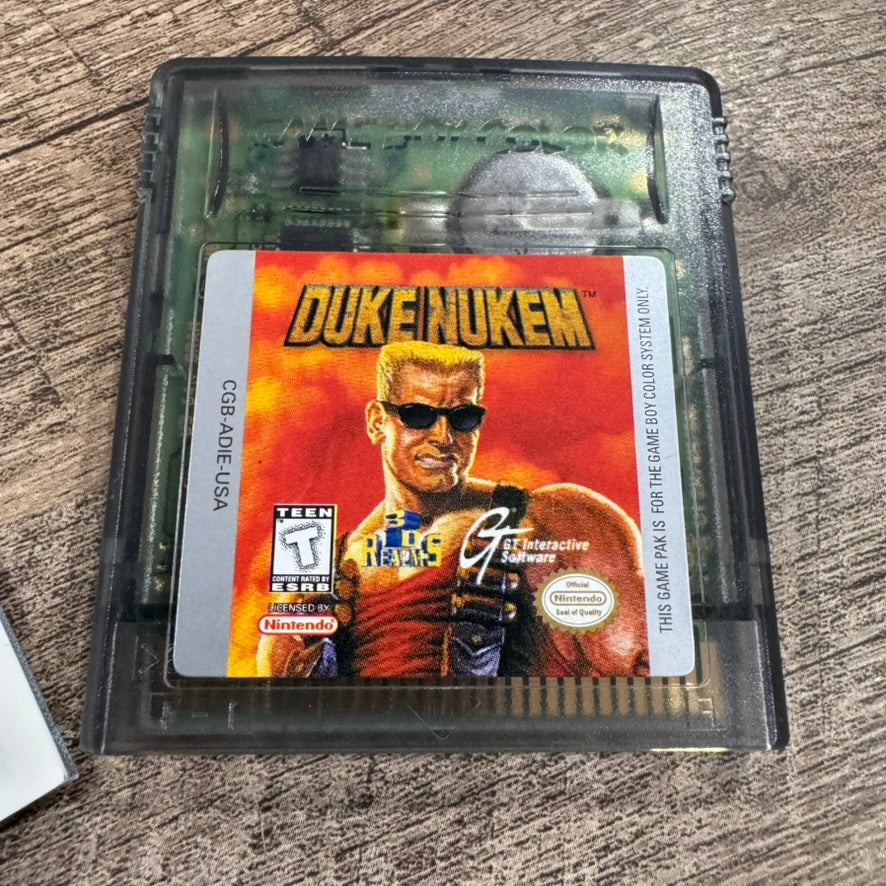 Duke Nukem (Nintendo Game Boy Color, GBC 1999) W/ Manual & NEAR MINT!
