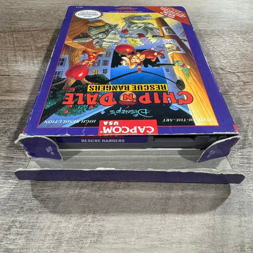 Chip 'n Dale Rescue Rangers (Nintendo, NES 1990) BEAUTIFUL CIB W/ Minty Cart!