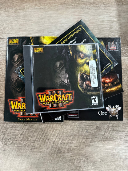 WarCraft III: Reign of Chaos (Windows/Mac, 2002 Blizzard) Open Box