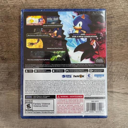 Sonic X Shadow Generations (Sony Playstation 5, PS5)