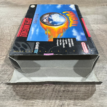 Pinball Dreams (Super Nintendo, SNES 1994) W/ Nice Box & Minty Poster!