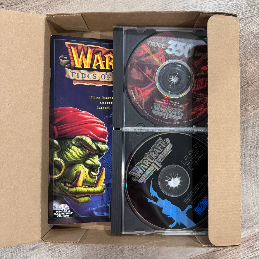 Warcraft II: Tides of Darkness BIG BOX (PC, 1995) CIB+ NEXT 350 LEVELS & Manual!