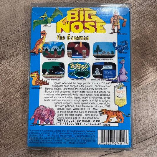 Big Nose The Caveman (Nintendo NES, 1991) CIB W/ Incredibly Box & Manual!