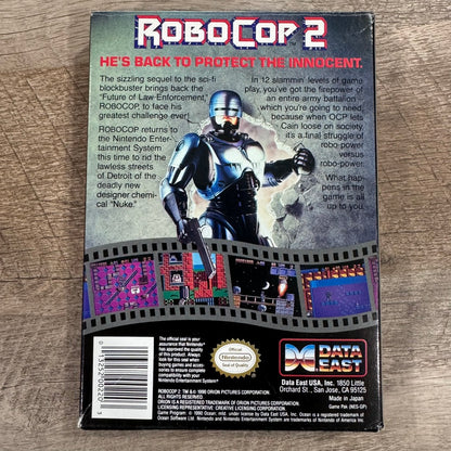 RoboCop 2 (Nintendo NES, 1991) 🔥Beautiful Box & Cart! Near Mint Condition🔥