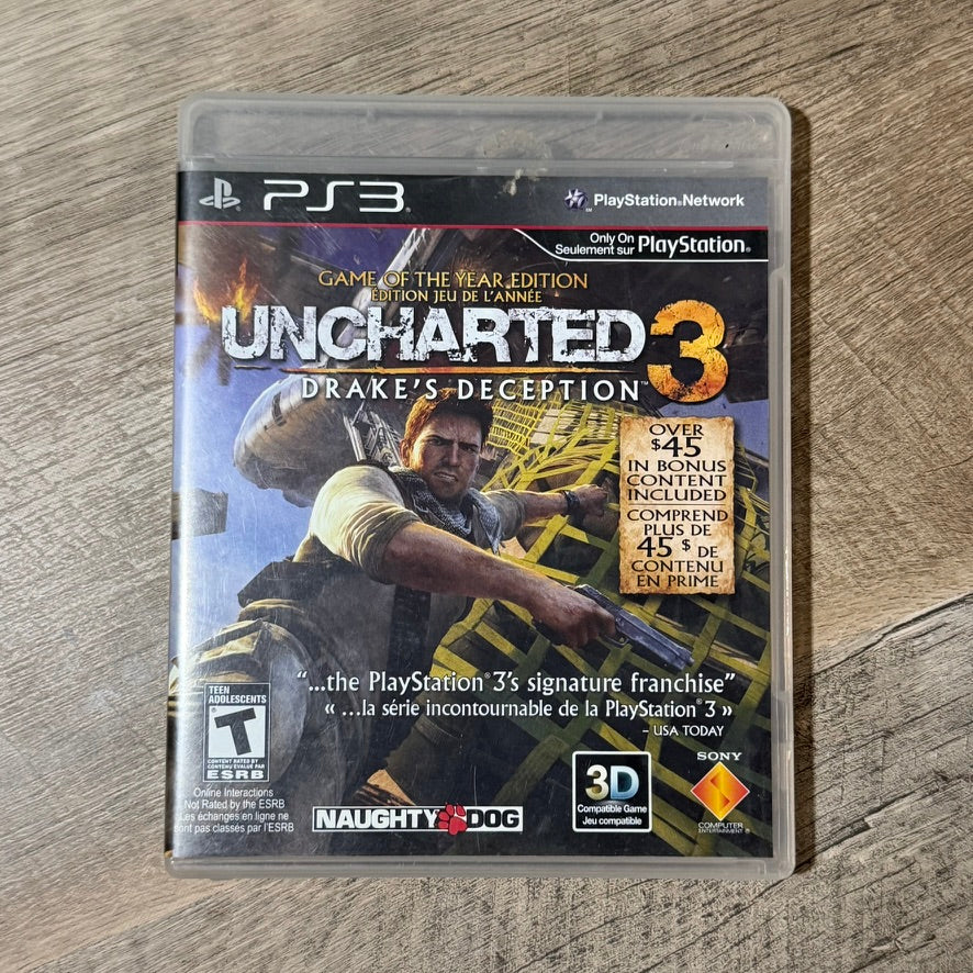 Uncharted 3: Drake's Deception (Sony Playstation 3, PS3)