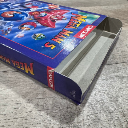Mega Man 5 (Nintendo NES, 1992) Amazing Box, Manual & Foam ONLY! NO GAME!