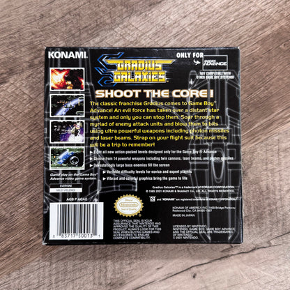 Gradius Galaxies (Nintendo GameBoy Advance, GBA)