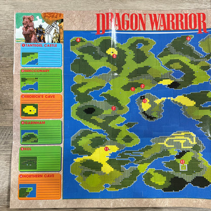 Dragon Warrior (NES, 1989) NINTENDO POWER MAGAZINE GIVEAWAY Handbook, Maps+🔥