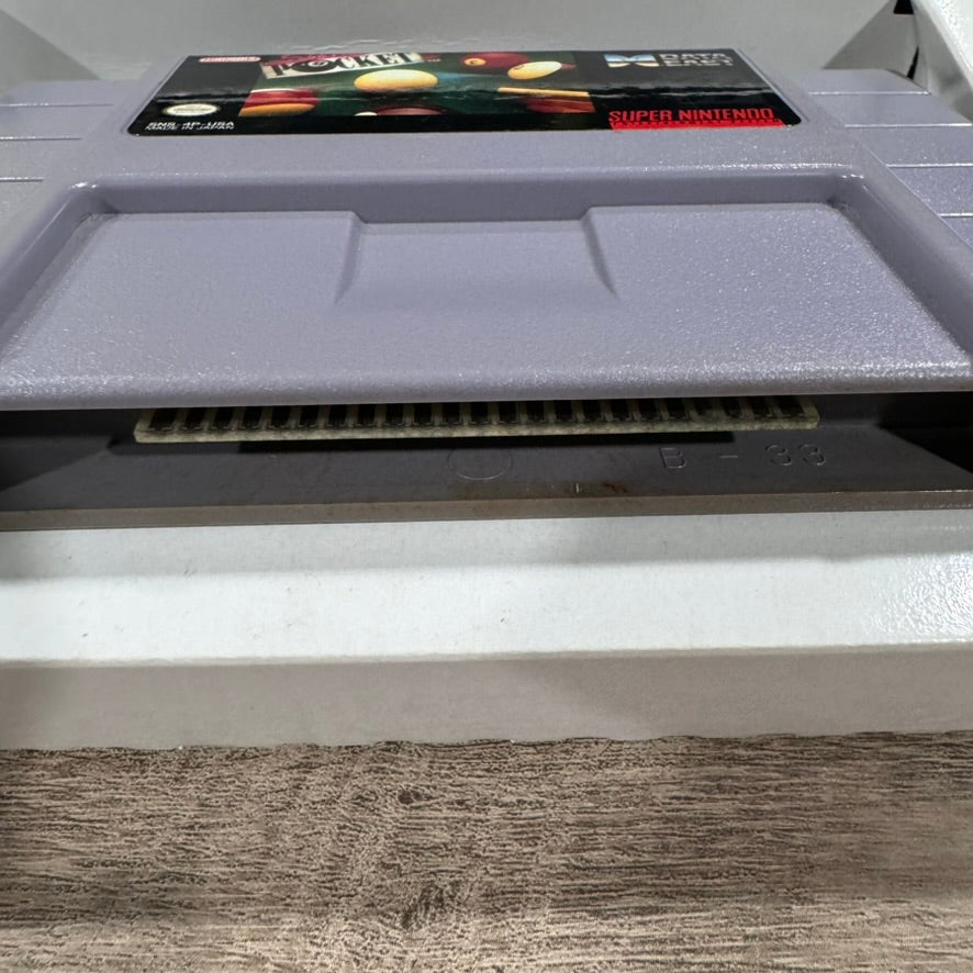Side Pocket (Super Nintendo, SNES 1994) Complete W/ Beautiful Box & Poster!