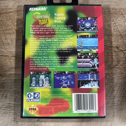 Contra: Hard Corps (Sega Genesis,  1993) INSANELY MINT CIB W/ Reg. Card+🔥WOW🔥