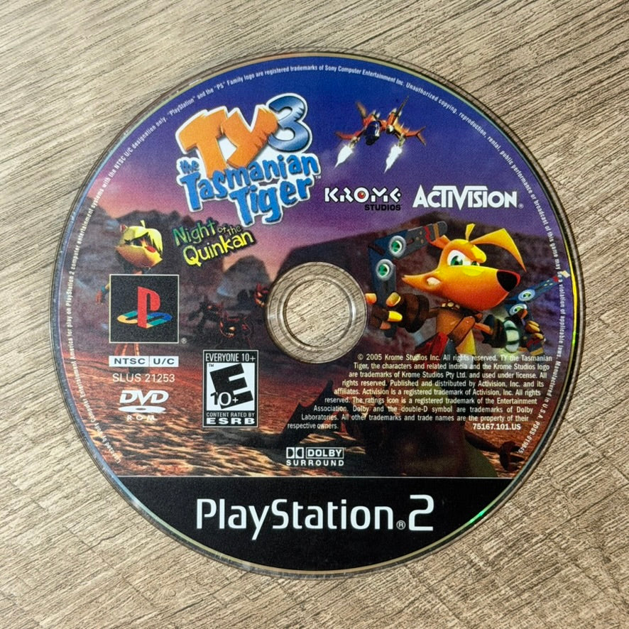 Ty The Tasmanian Tiger 3: Night of The Quinkan (Sony Playstation 2, PS2)