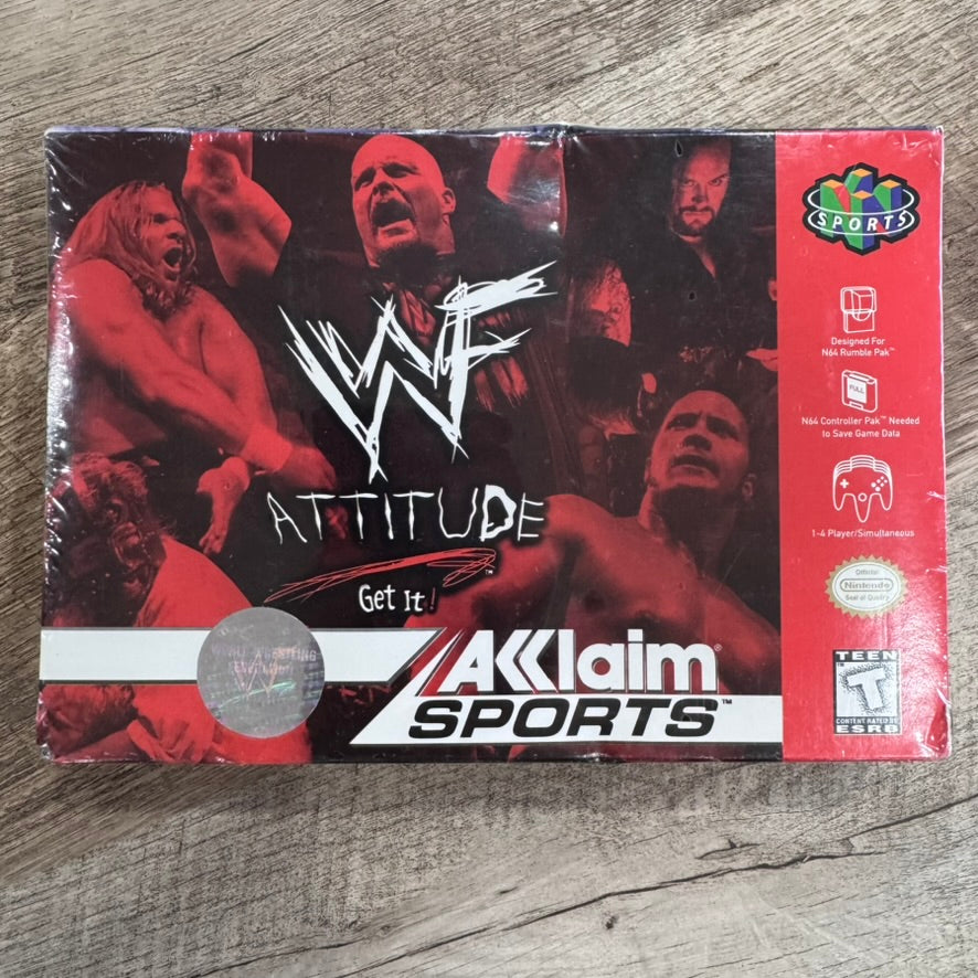 WWF Attitude (Nintendo 64 , N64 1999) Brand New & Factory Sealed!