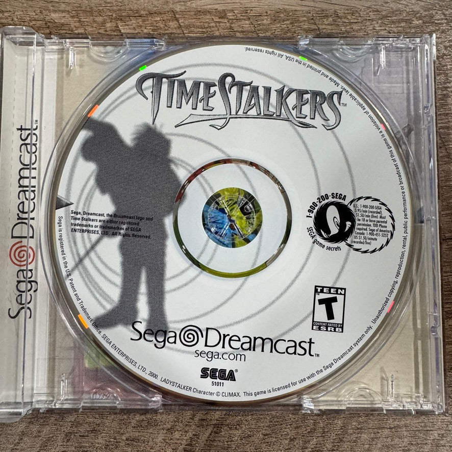 Time Stalkers (Sega Dreamcast, 2000) CIB Complete W/ Manual & Near Mint Disc!