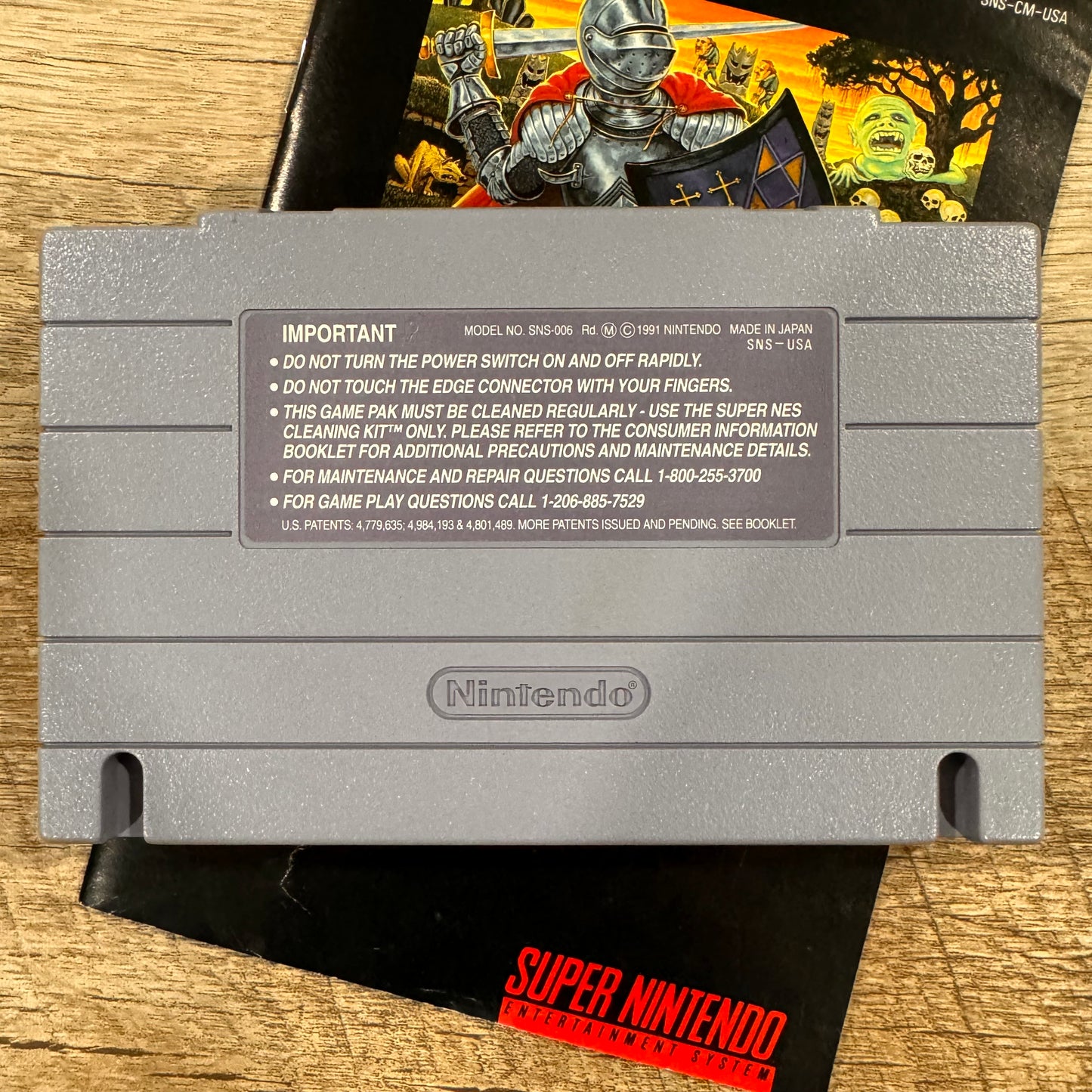 Super Ghouls ‘N Ghosts (Super Nintendo, SNES 1999) W/Game Box & Manual🔥Capcom🔥