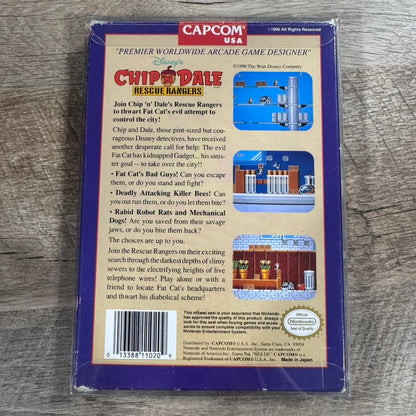 Chip 'n Dale Rescue Rangers (Nintendo, NES 1990) BEAUTIFUL CIB W/ Minty Cart!