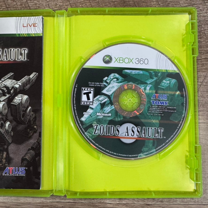 Zoids Assault (Microsoft Xbox 360, 2008) CIB W/ MINTY Manual & Disc!