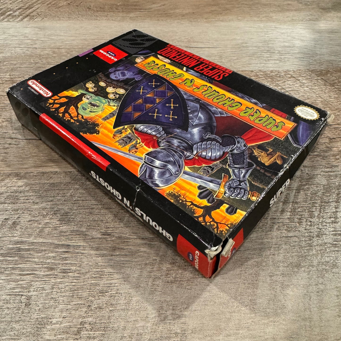 Super Ghouls ‘N Ghosts (Super Nintendo, SNES 1999) W/Game Box & Manual🔥Capcom🔥
