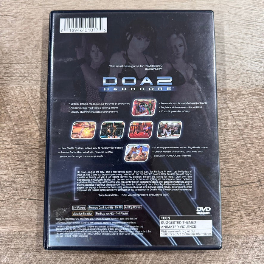 Dead or Alive 2 Hardcore (Sony PlayStation 2, PS2 2000)🔥CIB W/ Disc, Manual+🔥