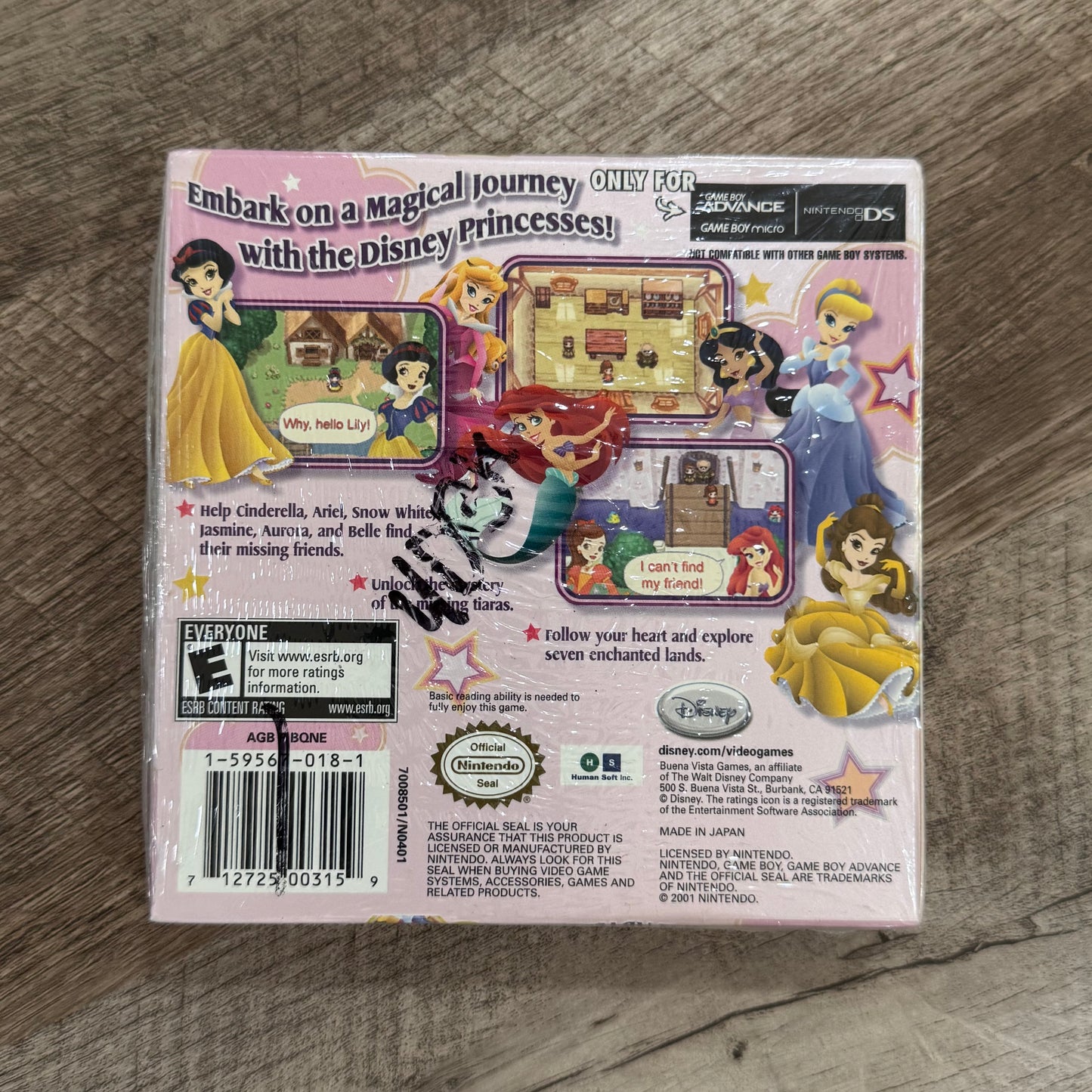Disney Princess Royal Adventure (Nintendo GameBoy Advance, GBA)