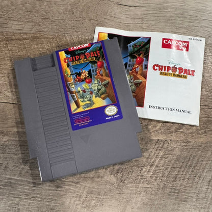 Chip 'n Dale Rescue Rangers (Nintendo, NES 1990) BEAUTIFUL CIB W/ Minty Cart!